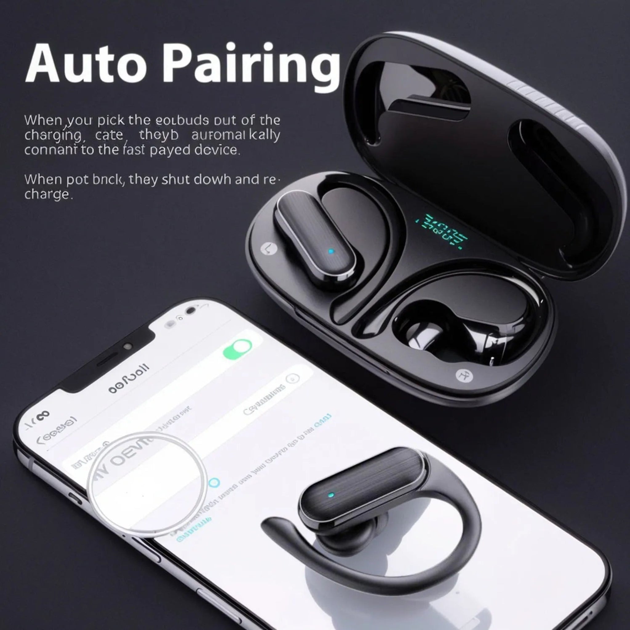 Xiaomi TWS Fones de ouvido Bluetooth sem fio ,Design esportivo Redução de ruído Air Pro Hi-Fi