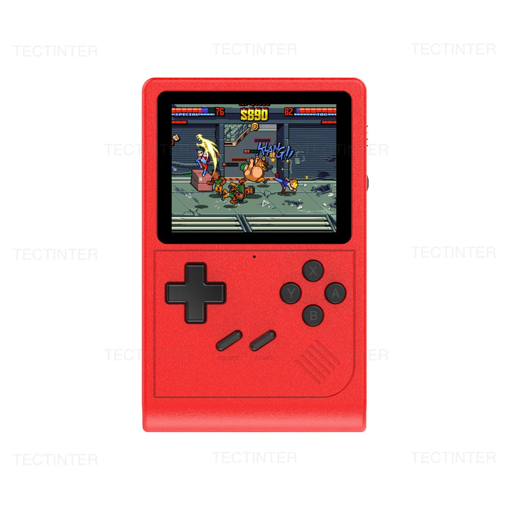 GB300 Player de jogos portátil com tela de 3,0 polegadas, console de videogame com saída AV, console de jogos retrô com 8G integrado, mais de 6.000 jogos