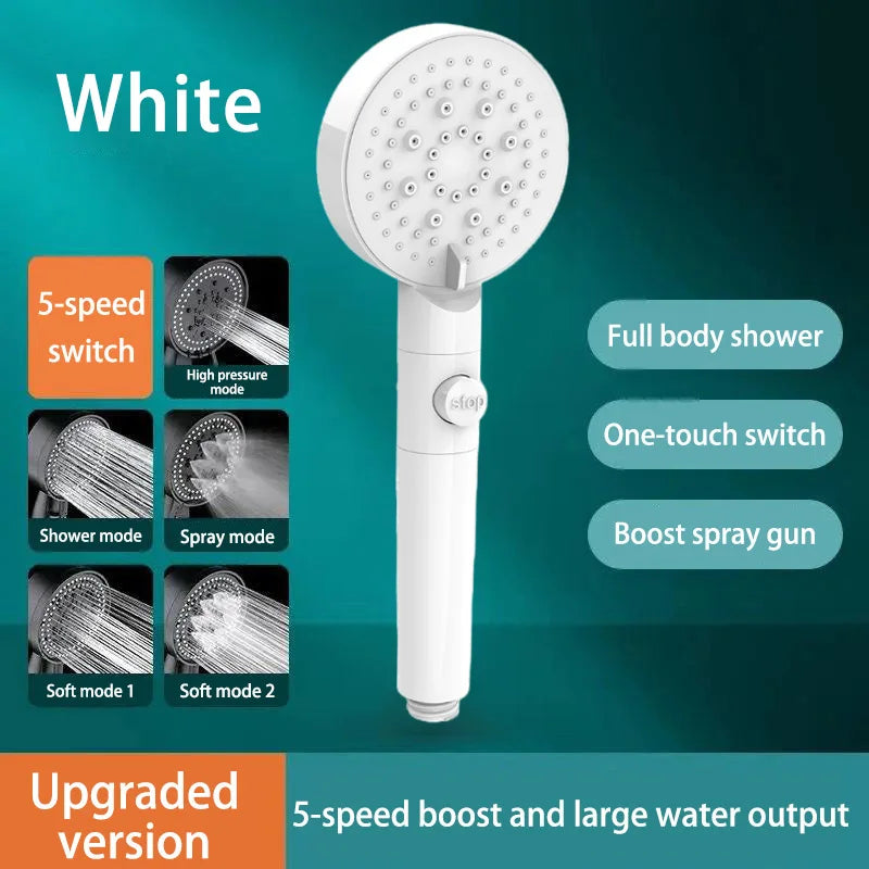 Chuveiro Xiaomi Boosting com 5 modos, ajustável, alta pressão