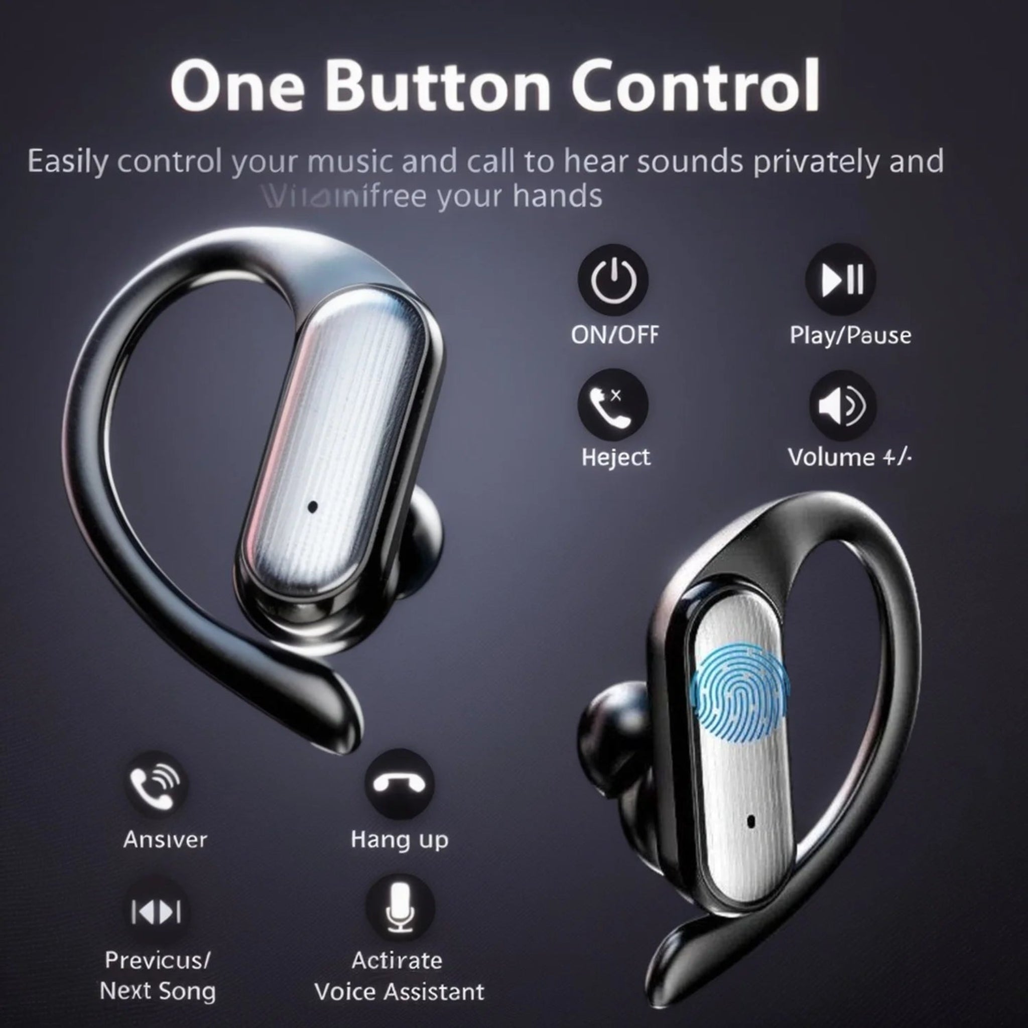 Xiaomi TWS Fones de ouvido Bluetooth sem fio ,Design esportivo Redução de ruído Air Pro Hi-Fi