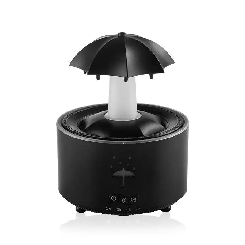 Umidificador Cloud Rain, difusor de aroma de óleo essencial com controle remoto, luz noturna, fonte de mesa, som de gota d'água para casa