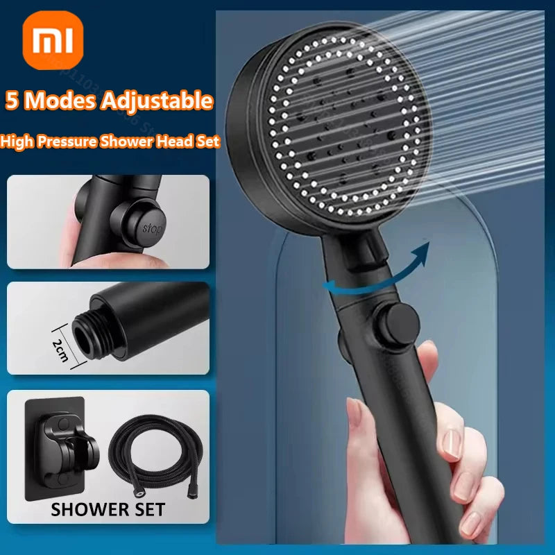 Chuveiro Xiaomi Boosting com 5 modos, ajustável, alta pressão